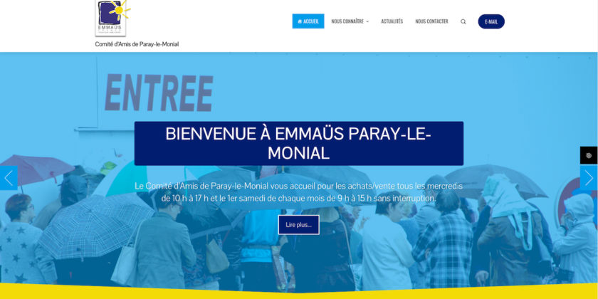 Le Comité Emmaüs de Paray est fier de vous présenter son nouveau site Internet
