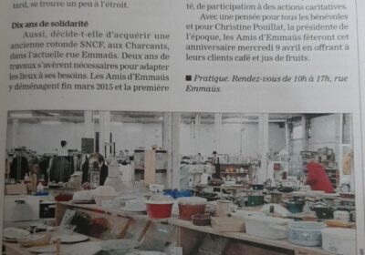 10 ANS “AUX CHARCANTS”